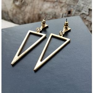 ❌SOLD❌Francesca's Golden Triangle Dangle Earring